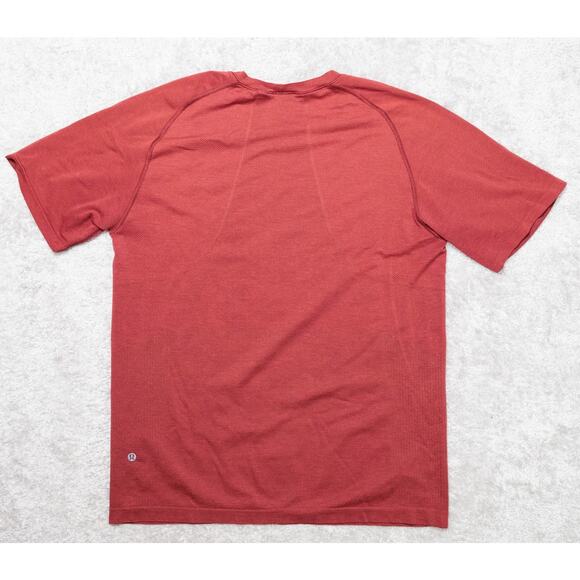 Lululemon Athletica Metal Vent Tech Short Sleeve Dark Orange Shirt Mens Size L - Picture 2 of 9
